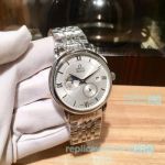 Copy Omega De Ville Automatic Silver Moonphase Dial Watch 40mm